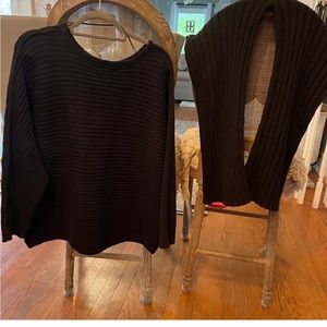 Free People Beach black knit top and pants.  Size large